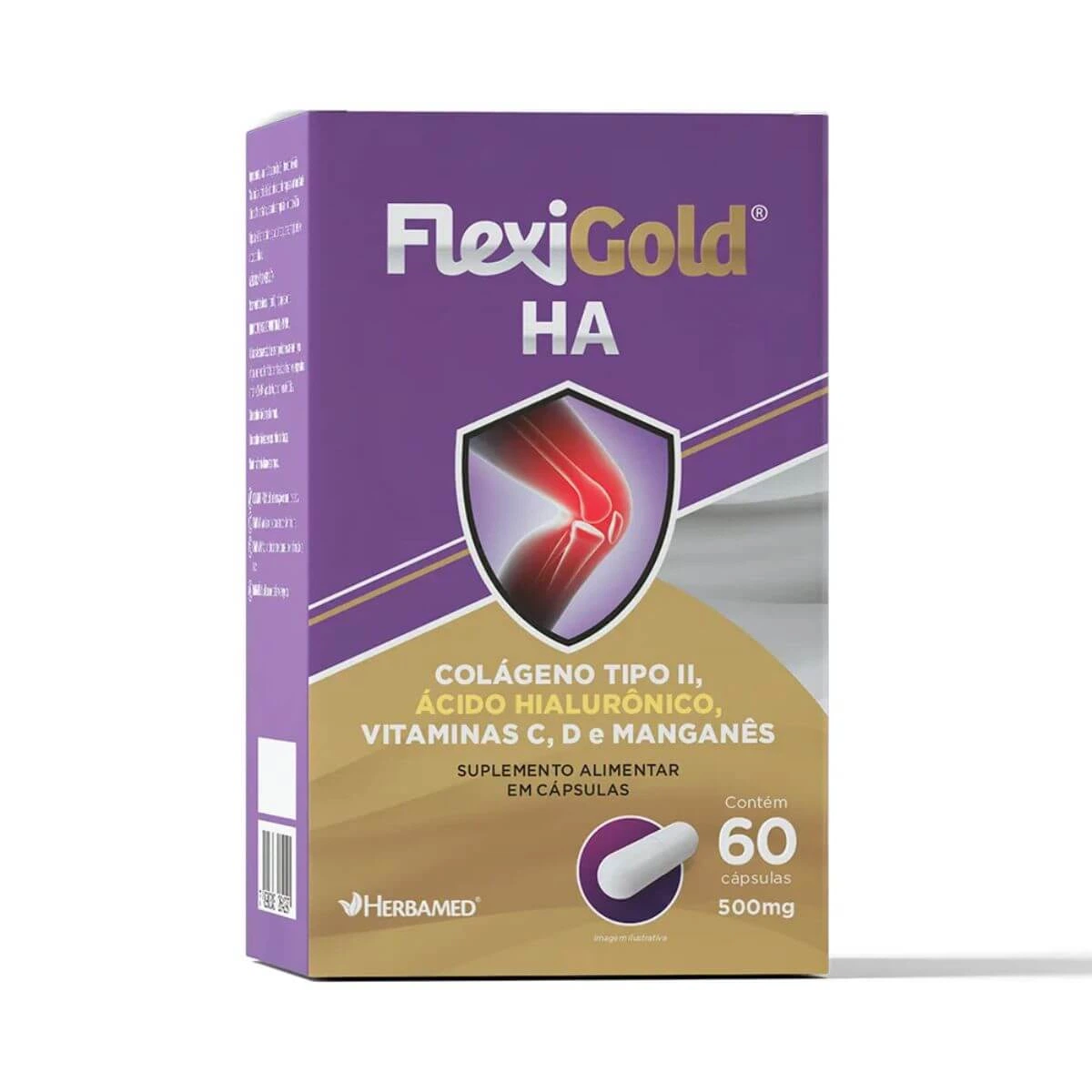 FLEXIGOLD HA 500MG 60 CÁPSULAS - HERBAMED — Herbamed | Farmácia Resyla