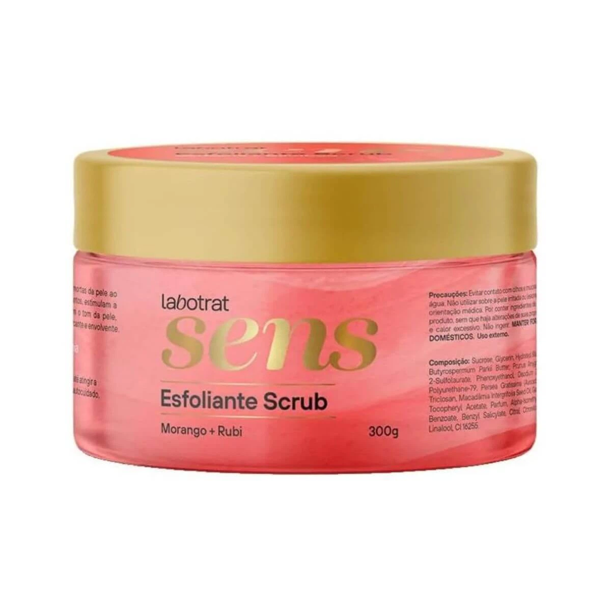 ESFOLIANTE SENS SCRUB LABOTRAT MORANGO E RUBI 300G — Labotrat | Farmácia Resyla