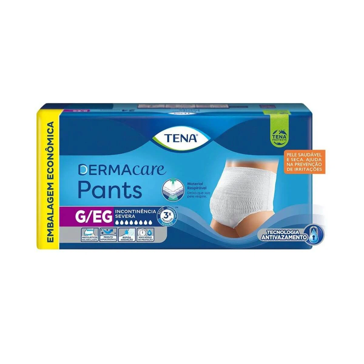 FRALDA GERIÁTRICA TENA PANTS DERMACARE G/EG C/24UN — Tena | Farmácia Resyla