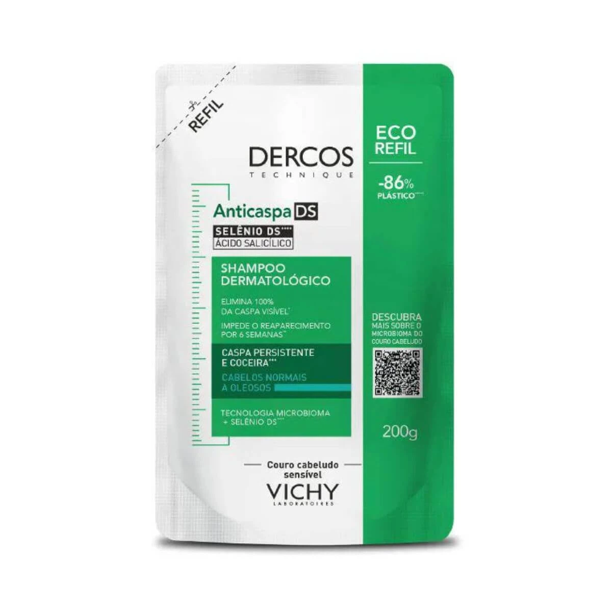 SHAMPOO VICHY DERCOS REFIL ANTICASPA DS NORMAL 200G — Vichy | Farmácia Resyla