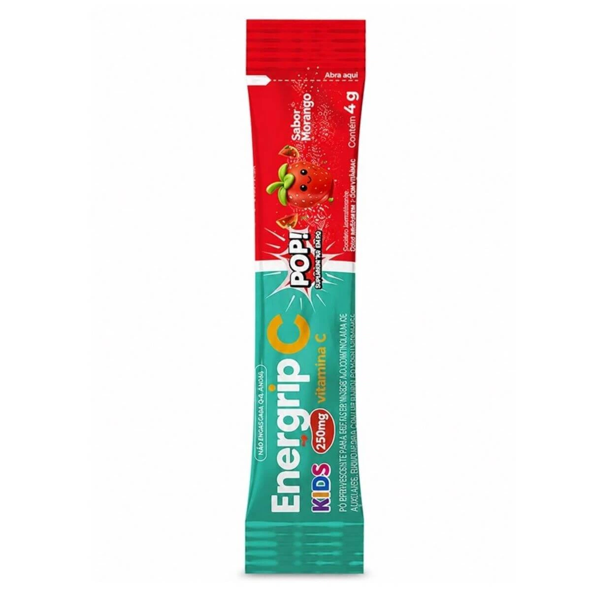 ENERGRIP KIDS 250MG MORANGO 1SACHE 4G - VITAMEDIC — Vitamedic | Farmácia Resyla