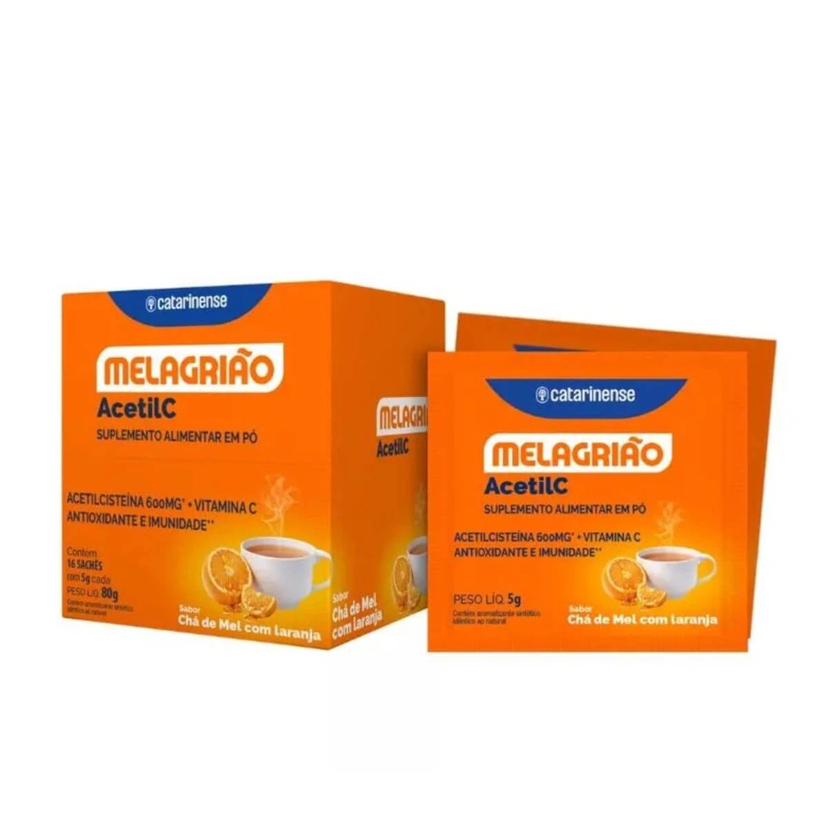 MELAGRIÃO ACETIL C 16 SACHÊS 5G - CATARINENSE — Catarinense | Farmácia Resyla