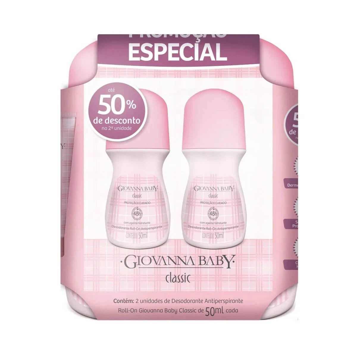 KIT DESODORANTE GIOVANNA BABY ROLLON CLASSIC C/2UN 50ML — Giovanna Baby | Farmácia Resyla