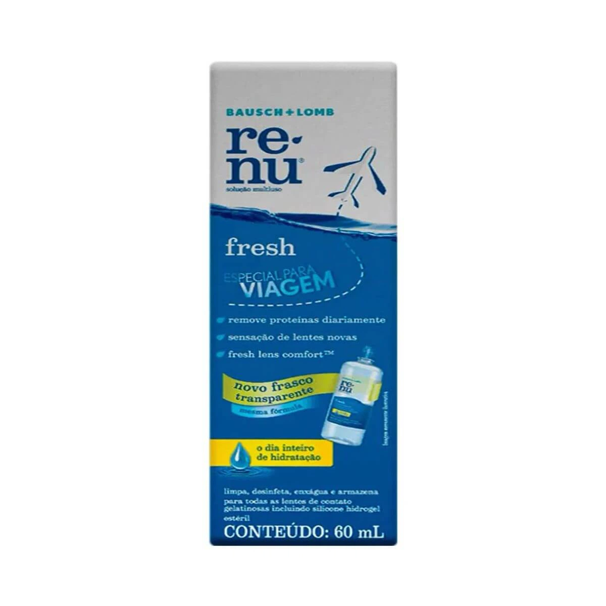 RENU FRESH MULTIUSO VIAGEM SOLUÇÃO 60ML - BAUSCH & LOMB — Bausch & Lomb | Farmácia Resyla