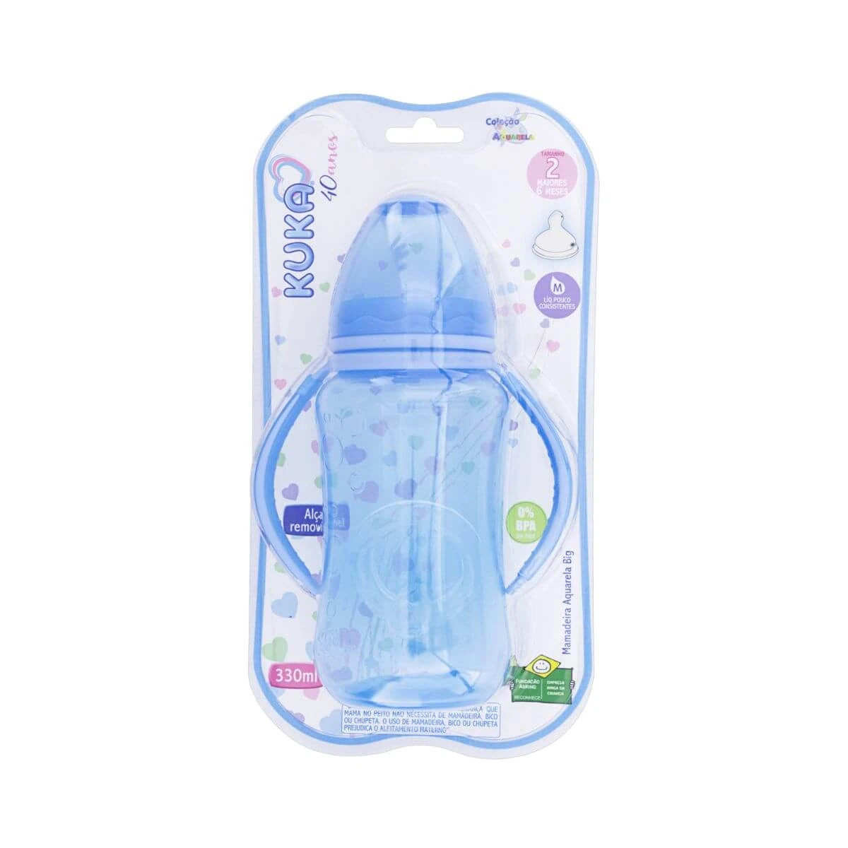 MAMADEIRA KUKA AQUARELA BIG ORTO AZUL Nº2 COM ALÇA 330ML — Kuka | Farmácia Resyla