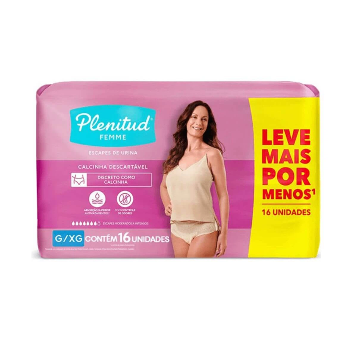 FRALDA GERIÁTRICA PLENITUD FEMME G/XG C/16UN — Plenitud | Farmácia Resyla
