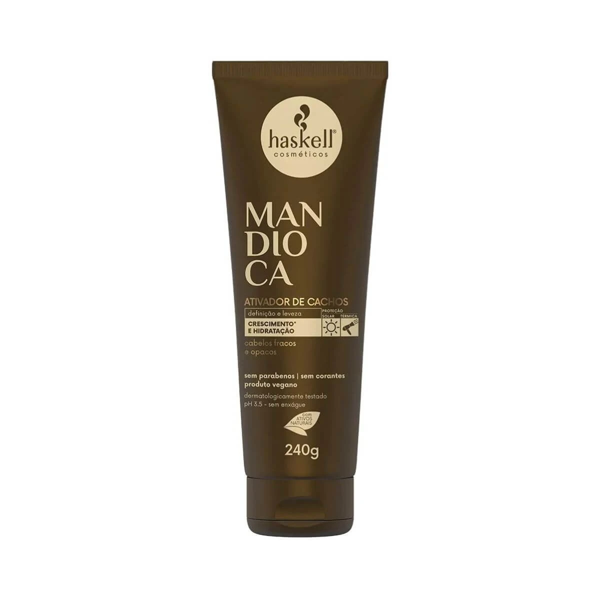 ATIVADOR DE CACHOS HASKELL MANDIOCA AFRO 240G — Haskell | Farmácia Resyla