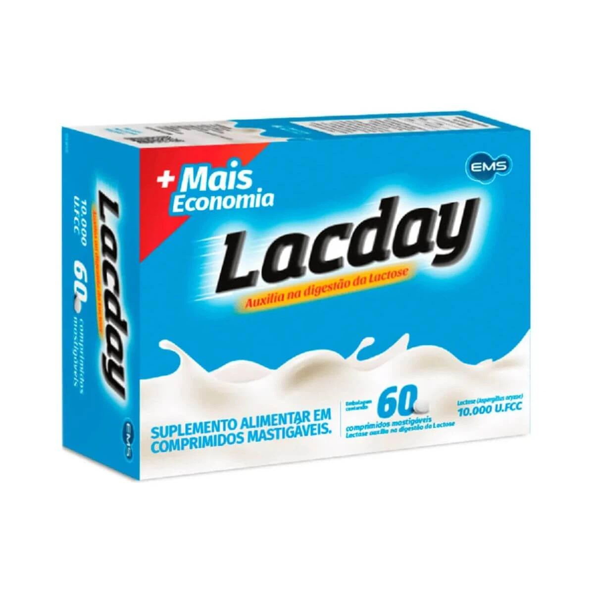 LACDAY 60 COMPRIMIDOS MASTIGÁVEIS - EMS — EMS | Farmácia Resyla