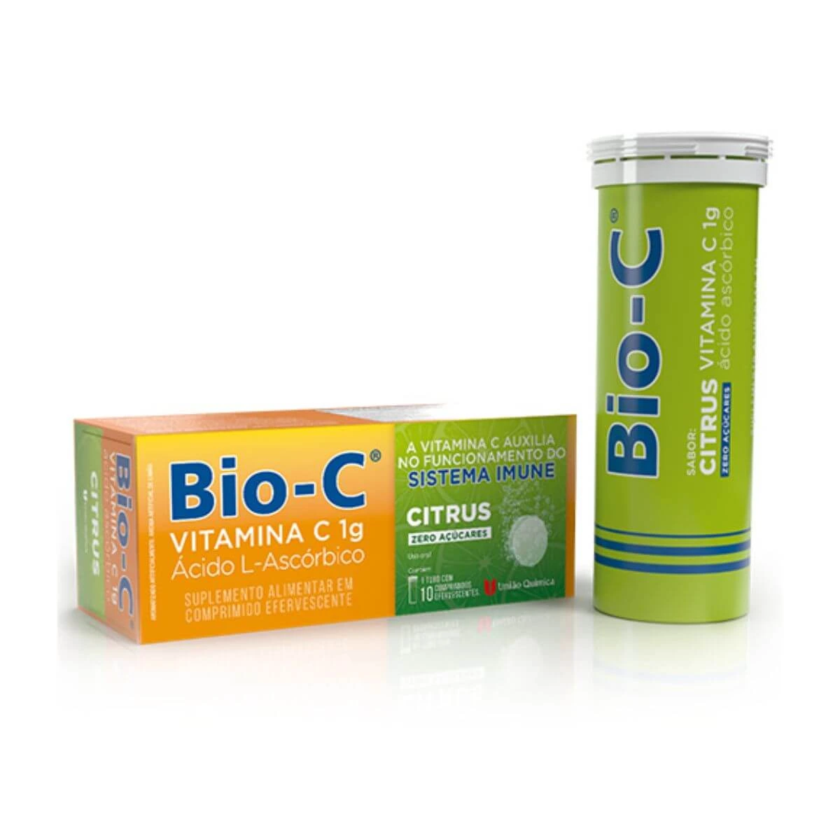 BIO C 1G ZERO AÇUCARES CITRUS 10CP EFERV - UNIÃO QUIMICA — União Química | Farmácia Resyla