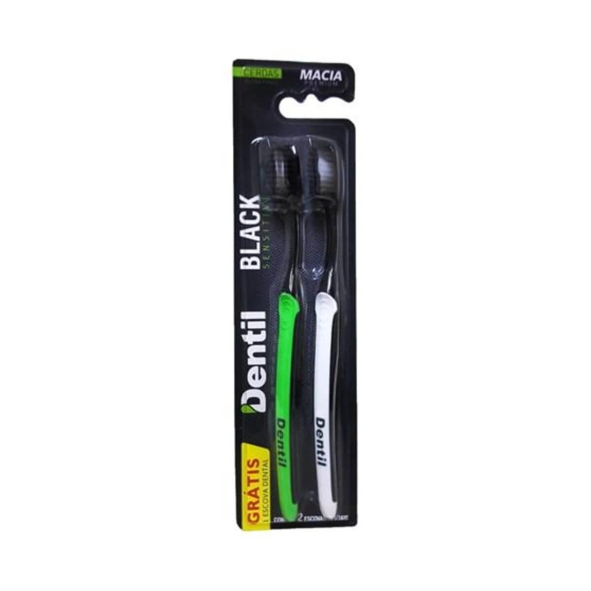 ESCOVA DE DENTE DENTIL BLACK SENSITIVE MACIA 2UN — Dentil | Farmácia Resyla