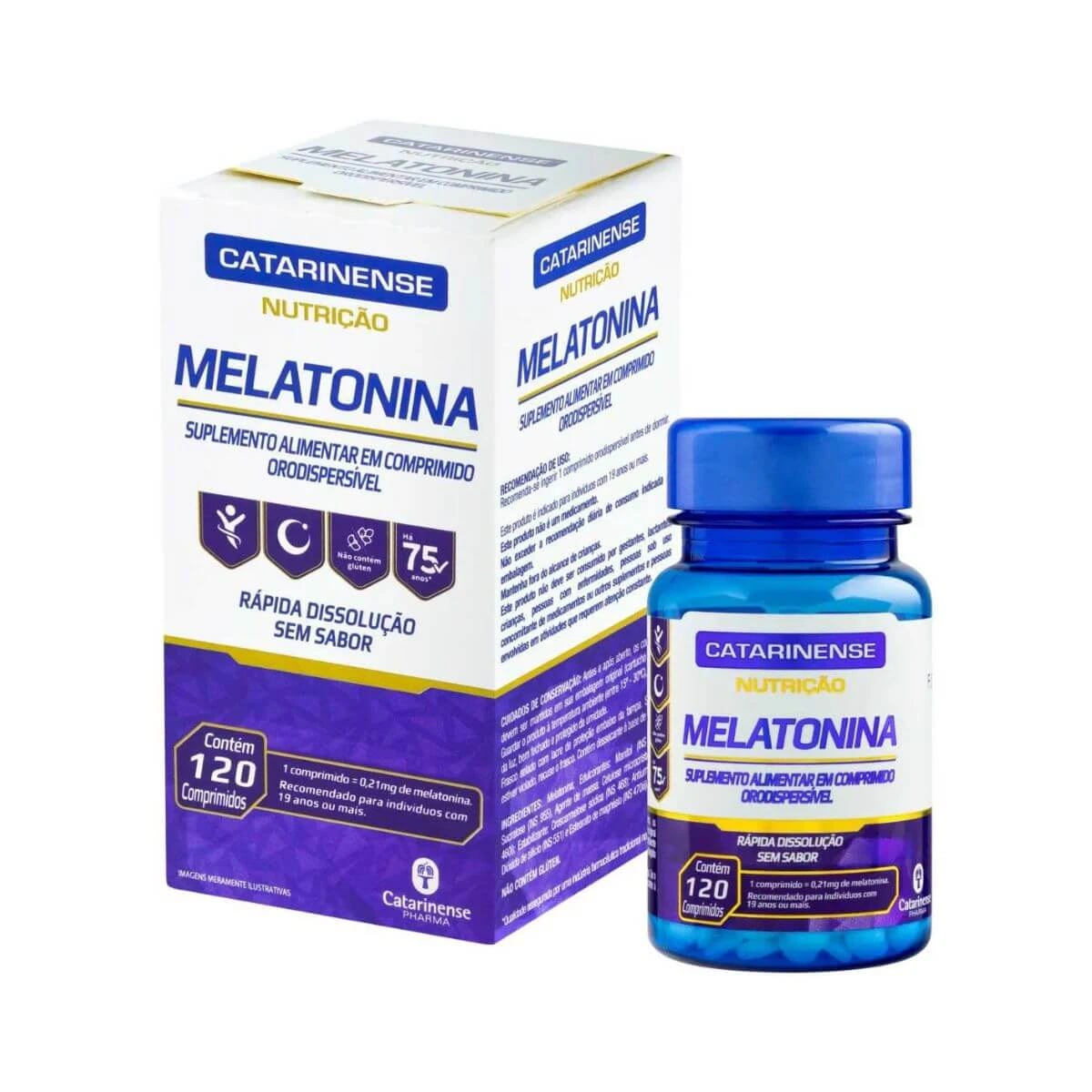 MELATONINA NUTRIÇÃO 120 CP SUBLINGUAIS - CATARINENSE — Catarinense | Farmácia Resyla