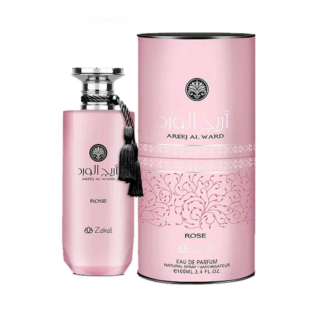 PERFUME AREEJ AL WARD ROSE ZAKAT FEMININO 100ML — Zakat | Farmácia Resyla