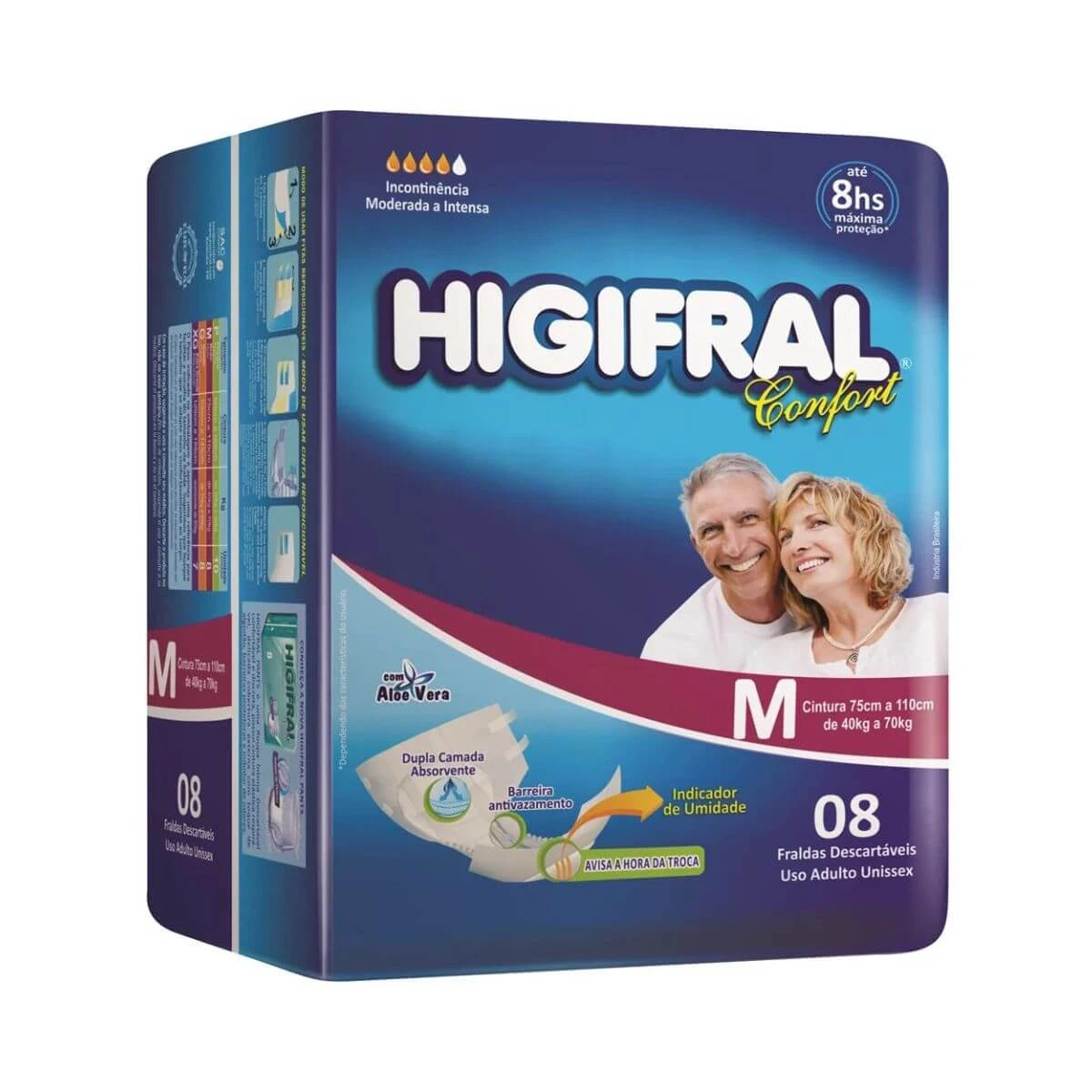 FRALDA GERIÁTRICA HIGIFRAL CONFORT M C/8UN — Higifral | Farmácia Resyla