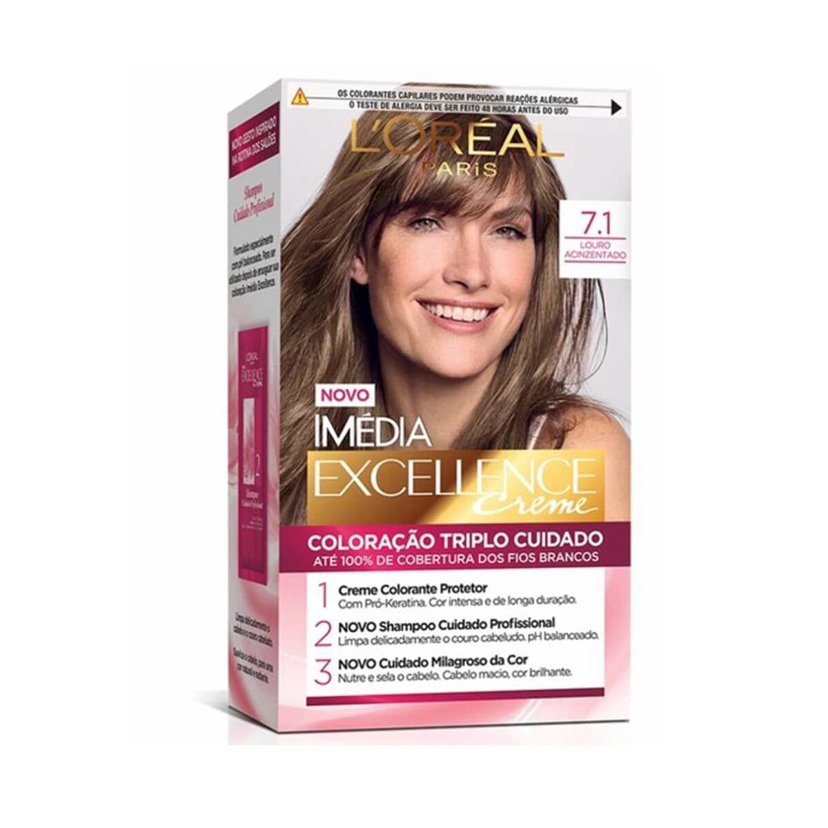 TINTA IMÉDIA EXCELLENCE 7.1 LOURO ACINZENTADO — L'Oréal Paris Imédia Excellence | Farmácia Resyla