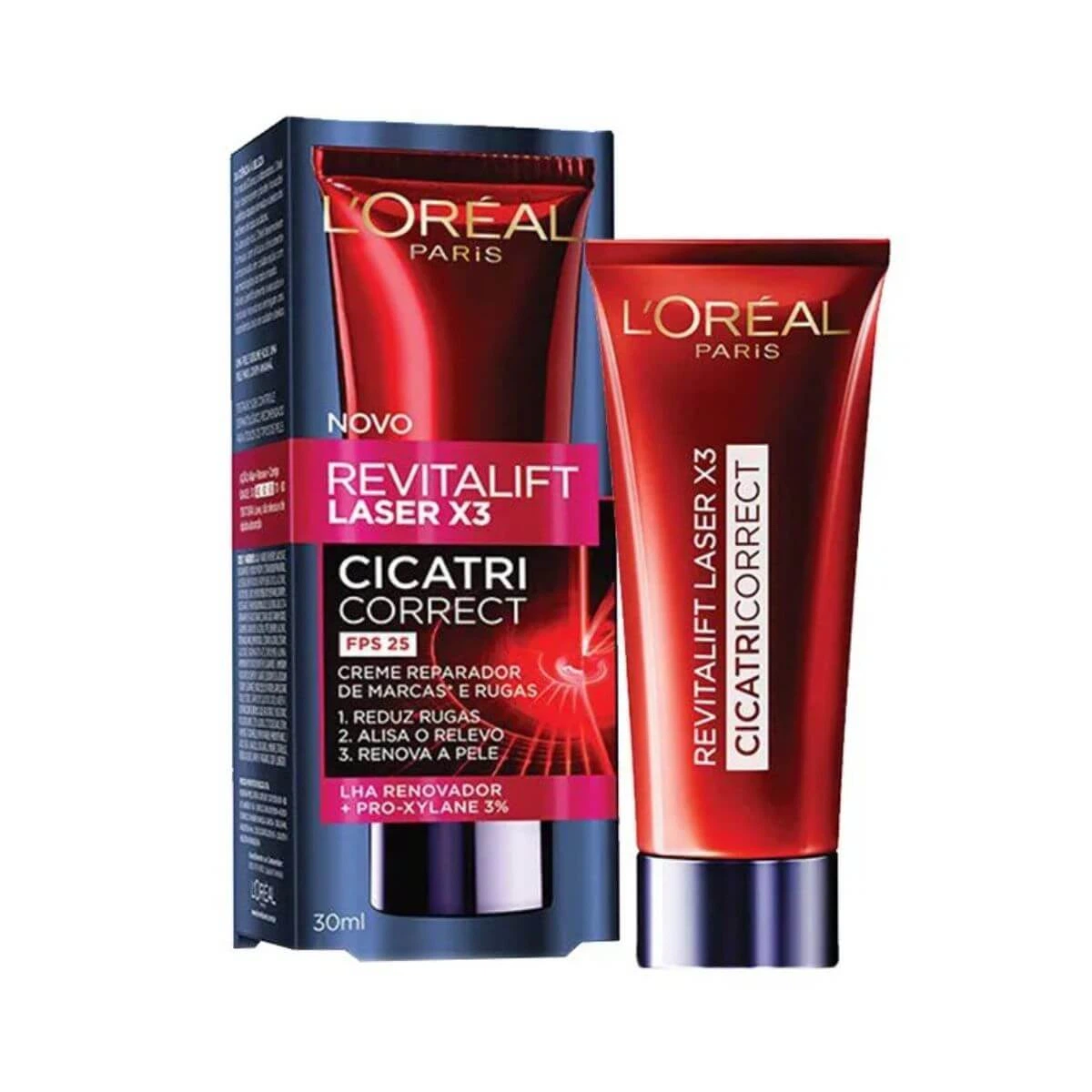 CREME FACIAL ANTI-IDADE L'ORÉAL PARIS REVITALIFT LASER X3 CICATRI CORRECT FPS25 30ML — L'Oréal Paris | Farmácia Resyla