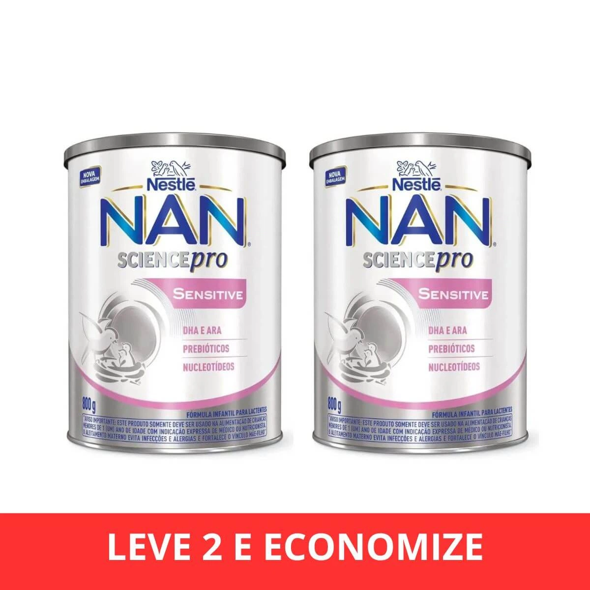 KIT 3% OFF COM 2 UNIDADES NAN SENSITIVE FÓRMULA INFANTIL 0 A 6 MESES 800G — | Farmácia Resyla