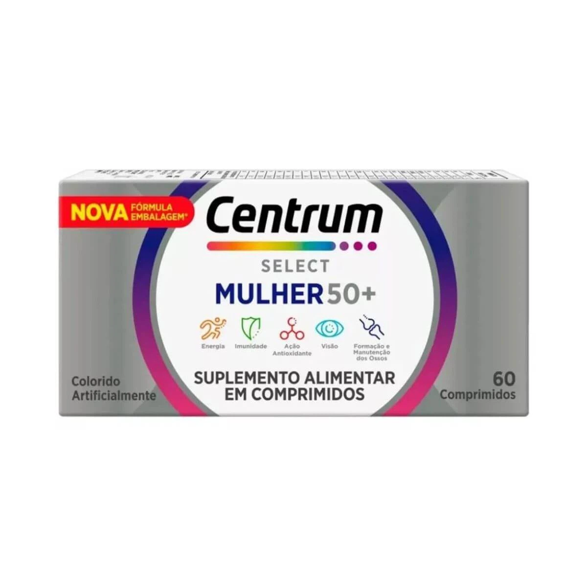 POLIVITAMÍNICO CENTRUM SELECT MULHER 50+ 60CP - WYETH — Wyeth | Farmácia Resyla