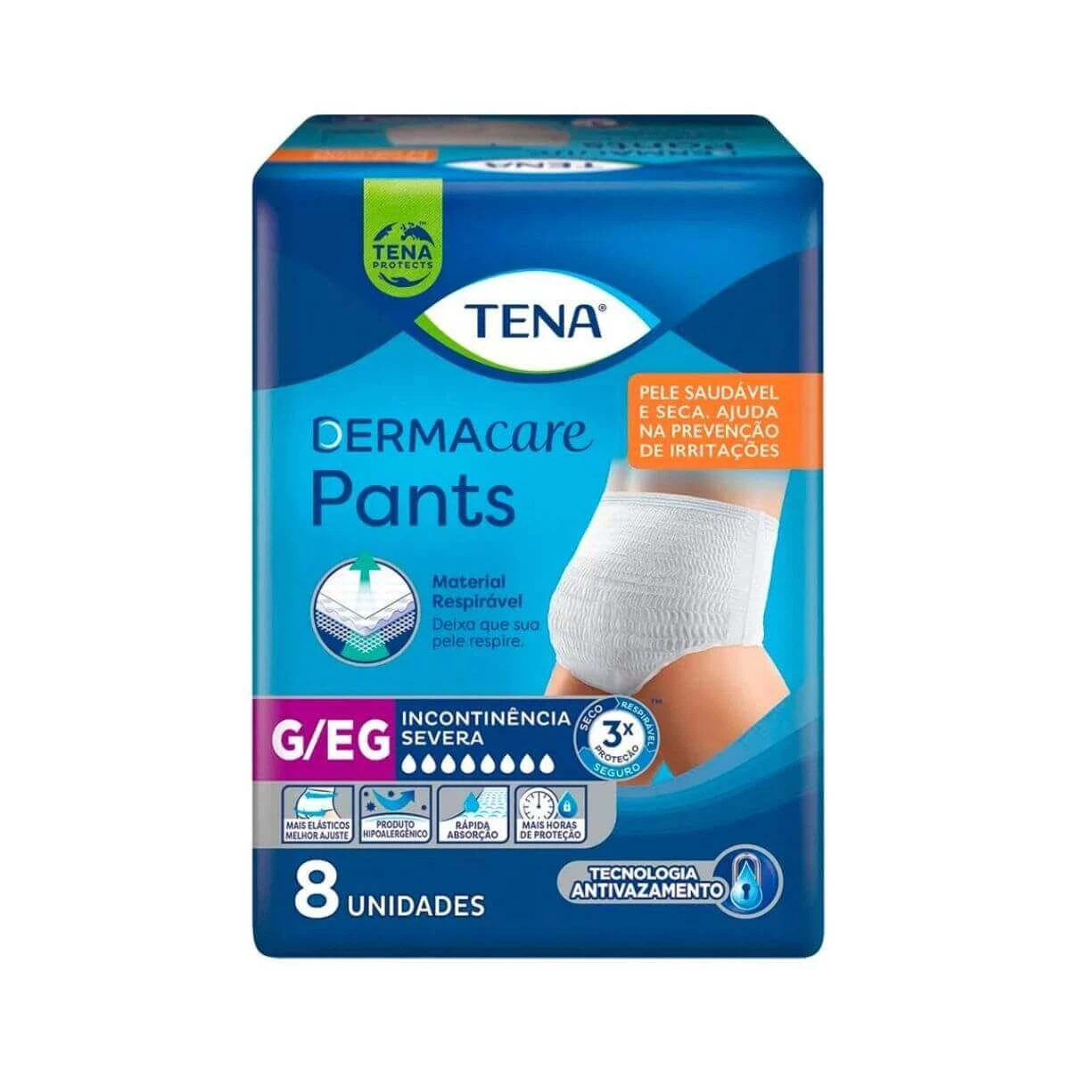 FRALDA GERIÁTRICA TENA PANTS DERMACARE P/M C/16UN — Tena | Farmácia Resyla