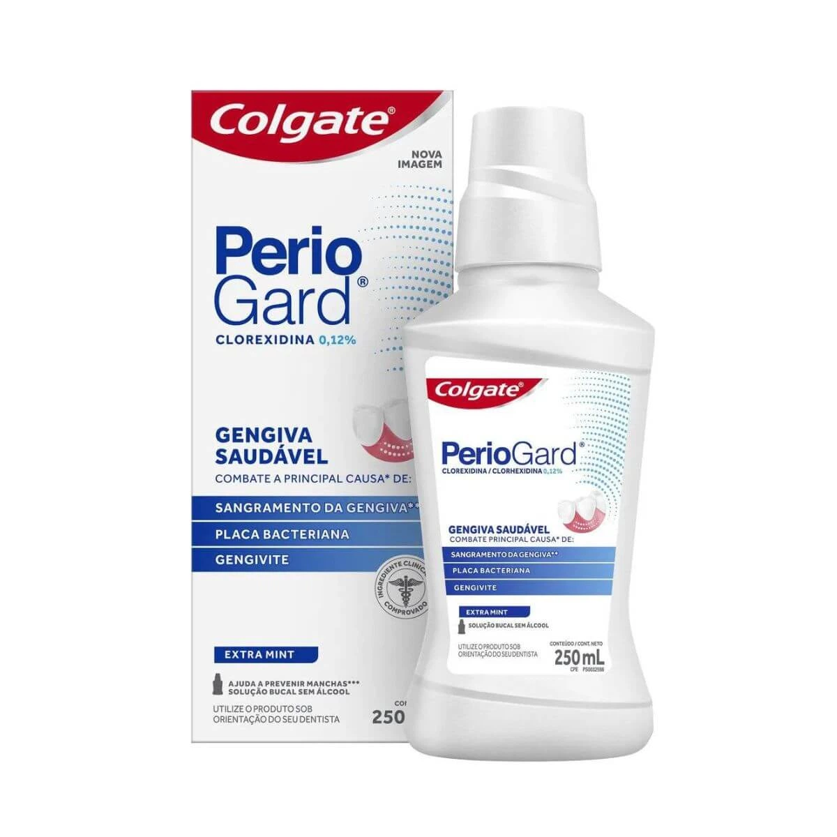 ENXAGUANTE BUCAL COLGATE PERIOGARD EXTRA MINT SEM ÁLCOOL 250ML — Colgate | Farmácia Resyla