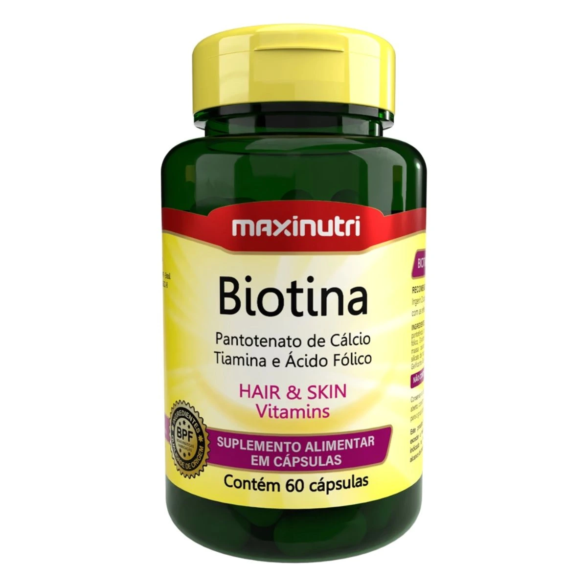 BIOTINA 60CAPS - MAXINUTRI — Maxinutri | Farmácia Resyla