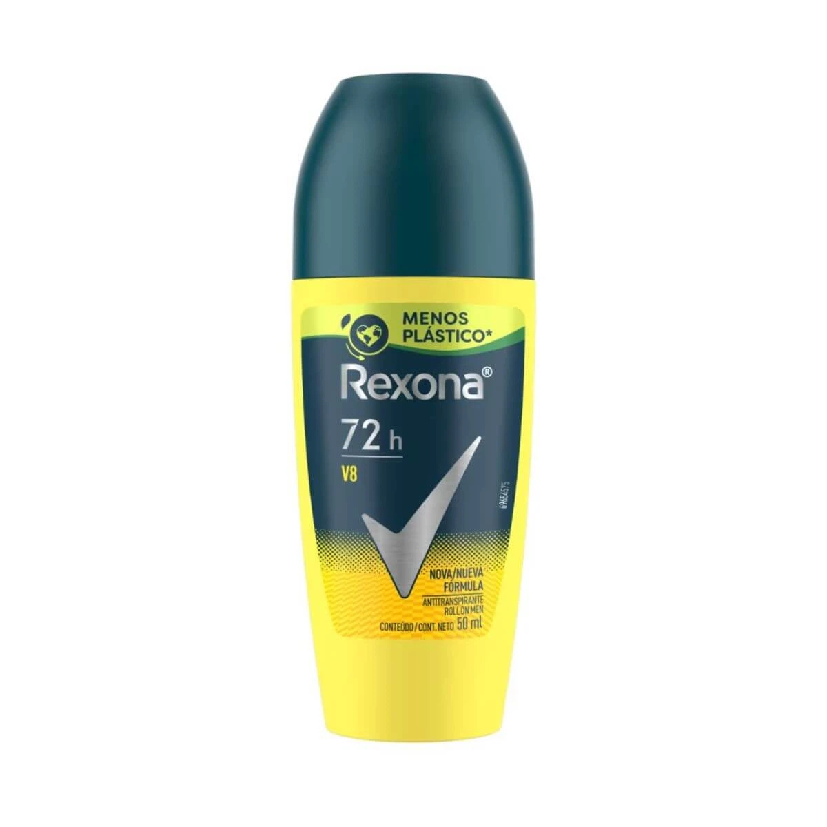 DESODORANTE ANTITRANSPIRANTE ROLLON REXONA MEN V8 MASCULINO 50ML — Rexona | Farmácia Resyla