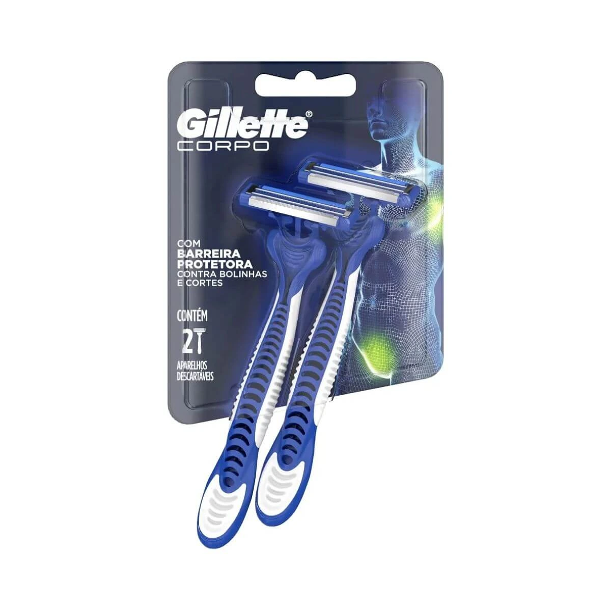 APARELHO PARA DEPILAÇÃO GILLETTE CORPO 2UN — Gillette | Farmácia Resyla