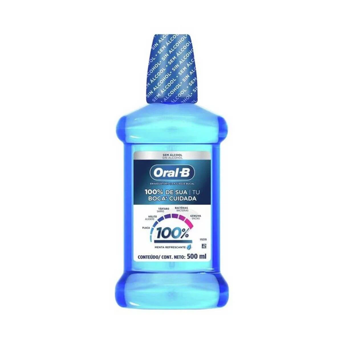 ENXAGUANTE BUCAL ORAL-B 100% CUIDADO MENTA 500ML — Oral-B | Farmácia Resyla