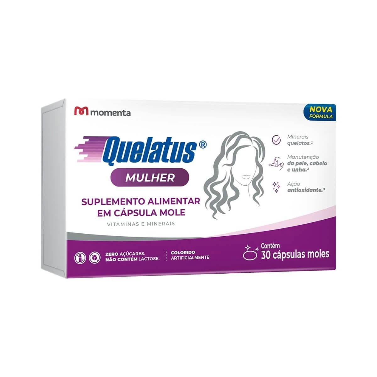 POLIVITAMÍNICO QUELATUS MULHER 30CP - MOMENTA — Momenta | Farmácia Resyla