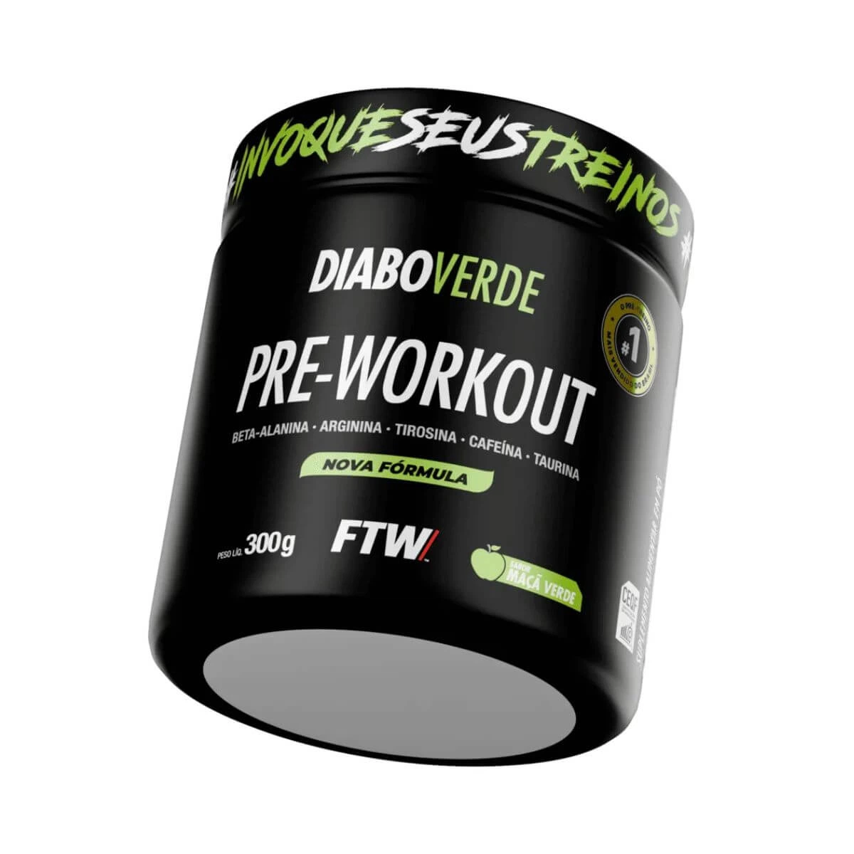 PRE WORKOUT DIABO VERDE MAÇÃ VERDE FTW 300G — FTW | Farmácia Resyla