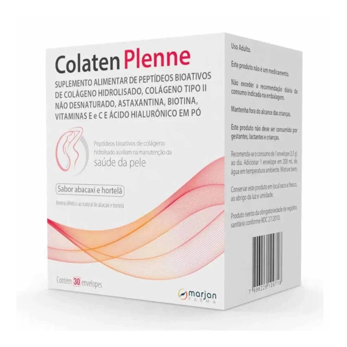 COLÁGENO COLATEN PLENNE SABOR ABACAXI E HORTELÃ 30 SACHES - MARJAN — Marjan | Farmácia Resyla
