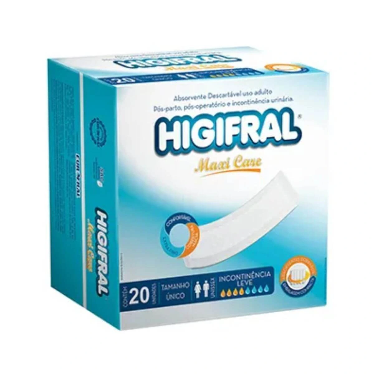 ABSORVENTE GERIÁTRICO HIGIFRAL MAXI CARE 20UN — Higifral | Farmácia Resyla