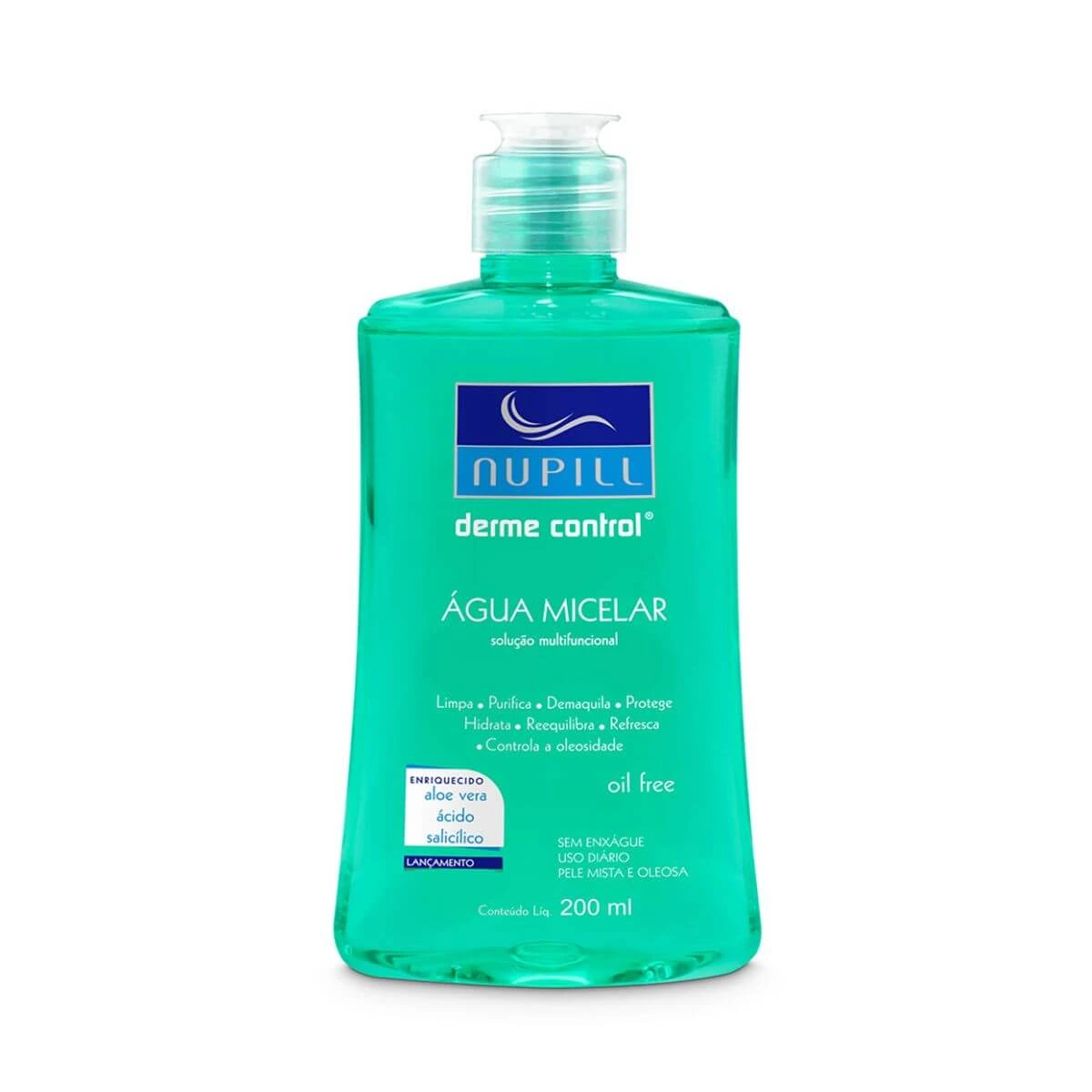 ÁGUA MICELAR FACIAL NUPILL DERME CONTROL 200ML — Nupill | Farmácia Resyla