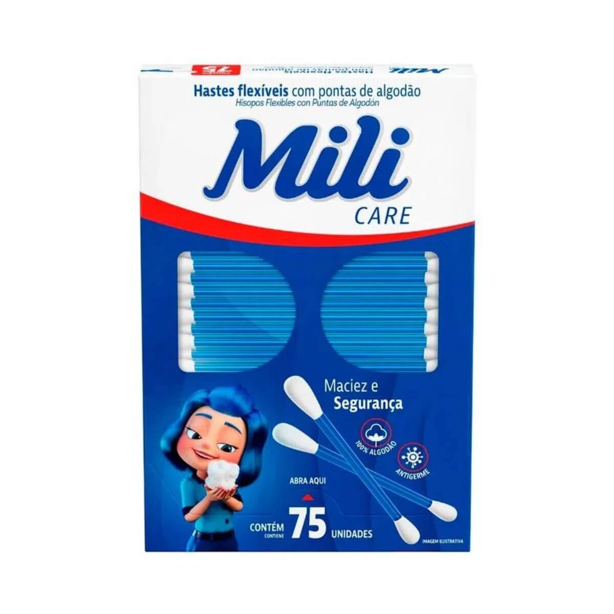 HASTES FLEXÍVEIS MILI C/75UN — Mili | Farmácia Resyla