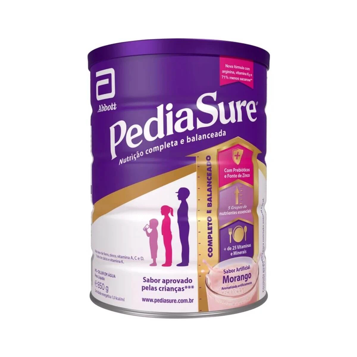 PEDIASURE SUPLEMENTO NUTRICIONAL INFANTIL MORANGO 850G — Pediasure | Farmácia Resyla