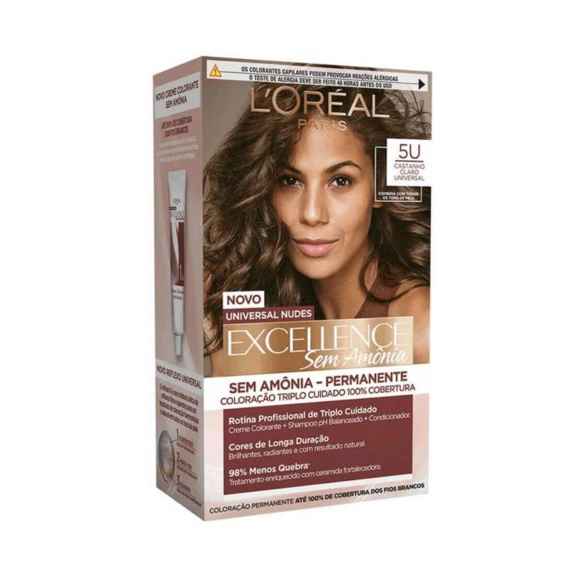 TINTA IMÉDIA EXCELLENCE SEM AMÔNIA UNIVERSAL NUDES 5U CASTANHO CLARO UNIVERSAL — L'Oréal Paris Imédia Excellence | Farmácia Resyla