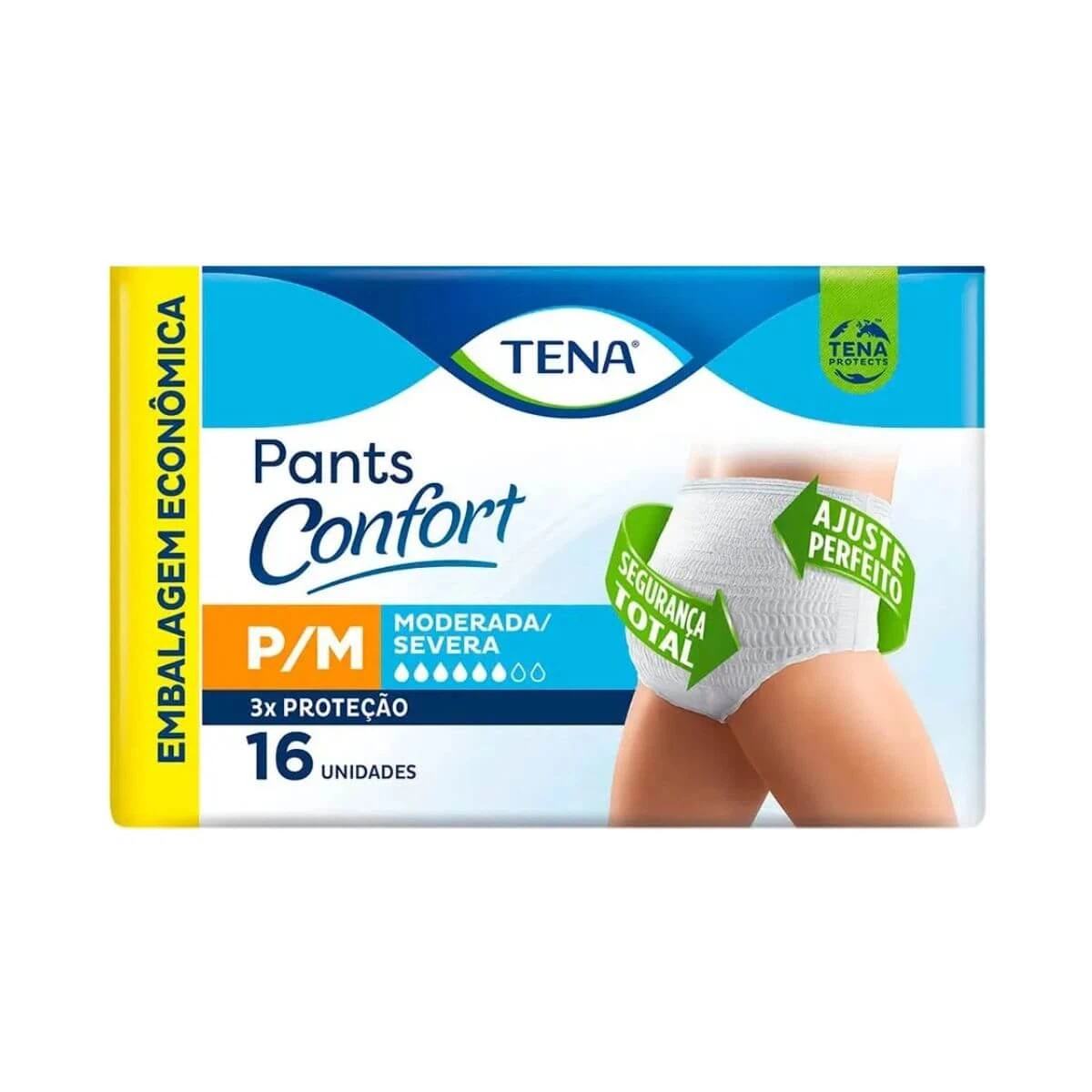 FRALDA GERIÁTRICA TENA PANTS CONFORT P/M C/16UN — Tena | Farmácia Resyla
