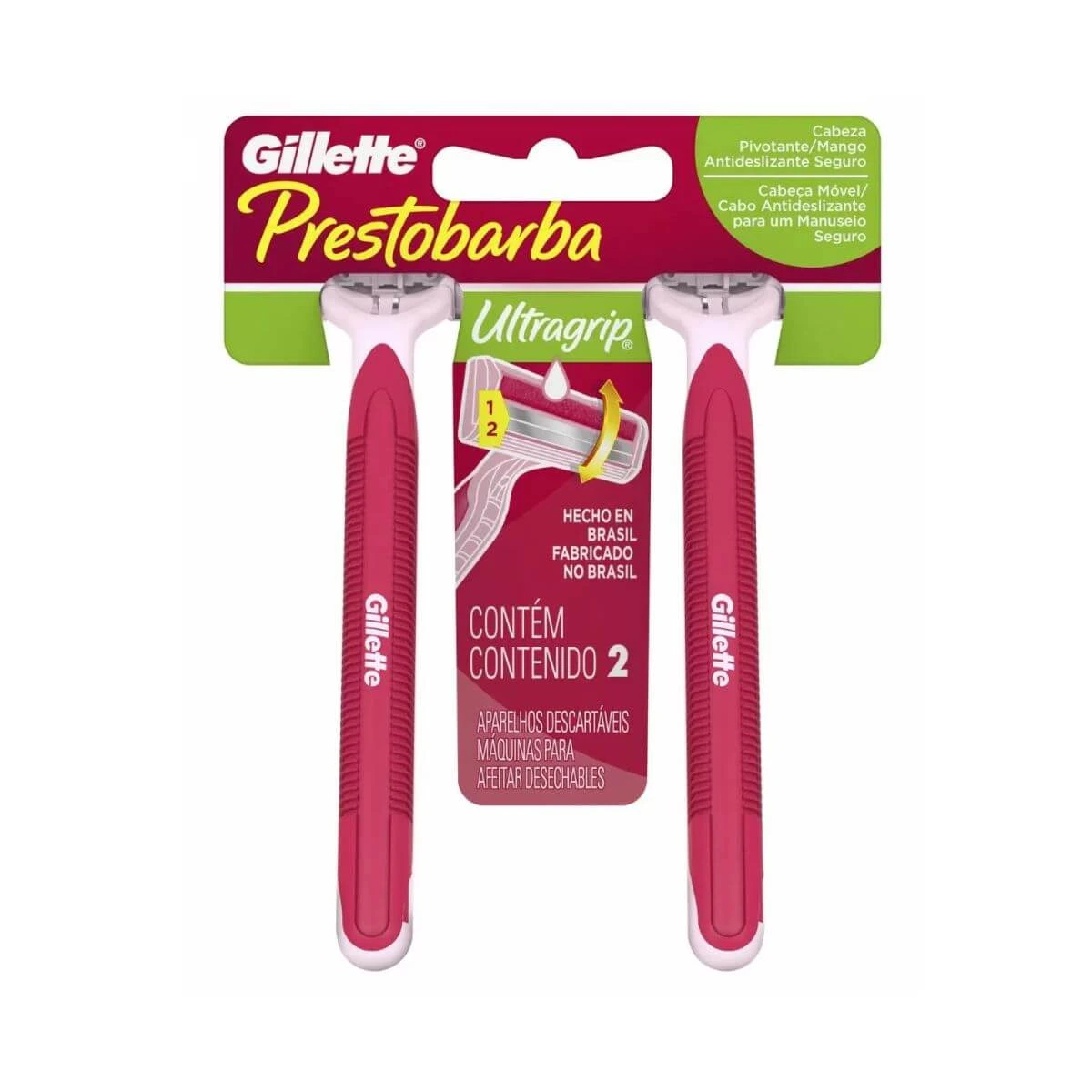 APARELHO DEPILATÓRIO GILLETTE PRESTOBARBA ULTRAGRIP FEMININO 2UN — Gillette | Farmácia Resyla