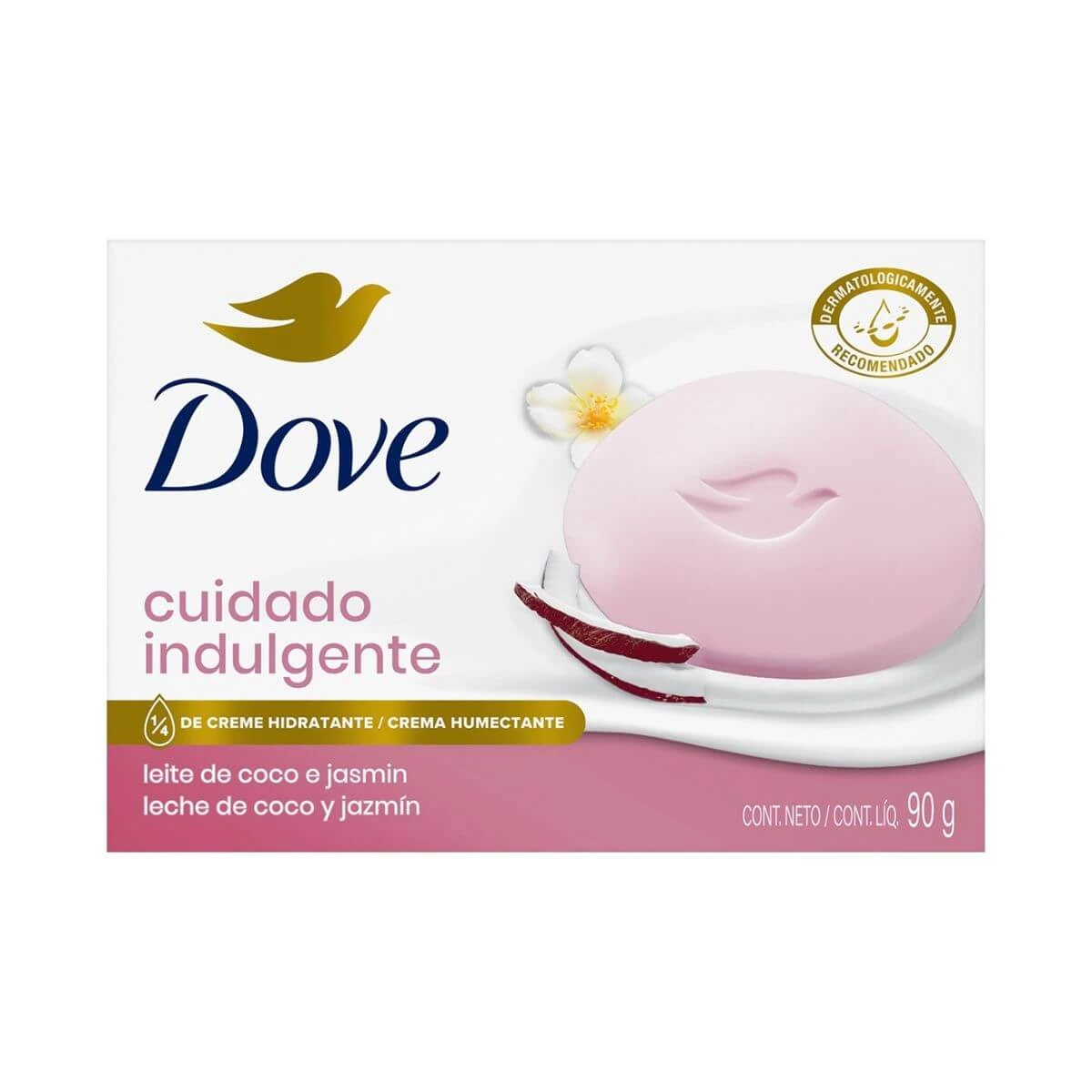 SABONETE EM BARRA DOVE LEITE DE COCO E JASMIM 90G — Dove | Farmácia Resyla