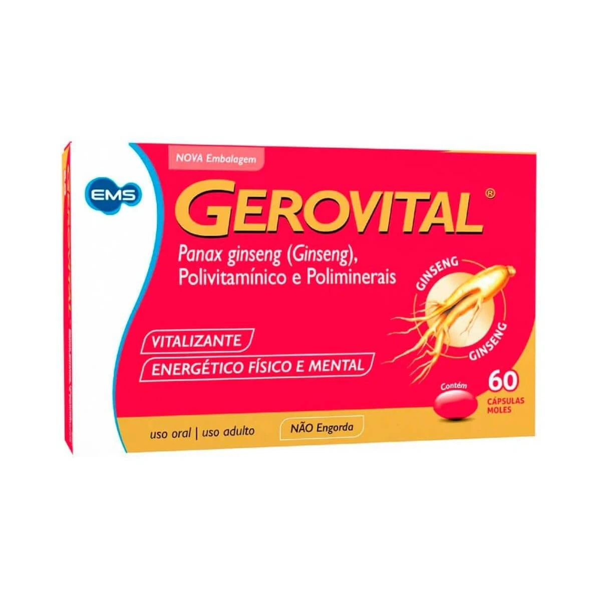 GEROVITAL 60 CÁPSULAS MOLE - EMS — EMS | Farmácia Resyla