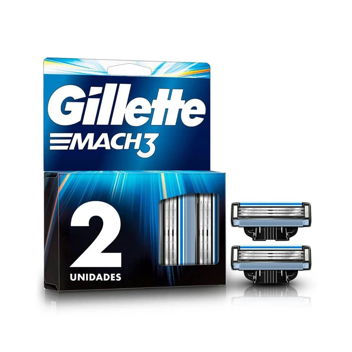 CARGA GILLETTE PARA APARELHO DE BARBEAR MACH 3 C/ 2UN — Gillette | Farmácia Resyla