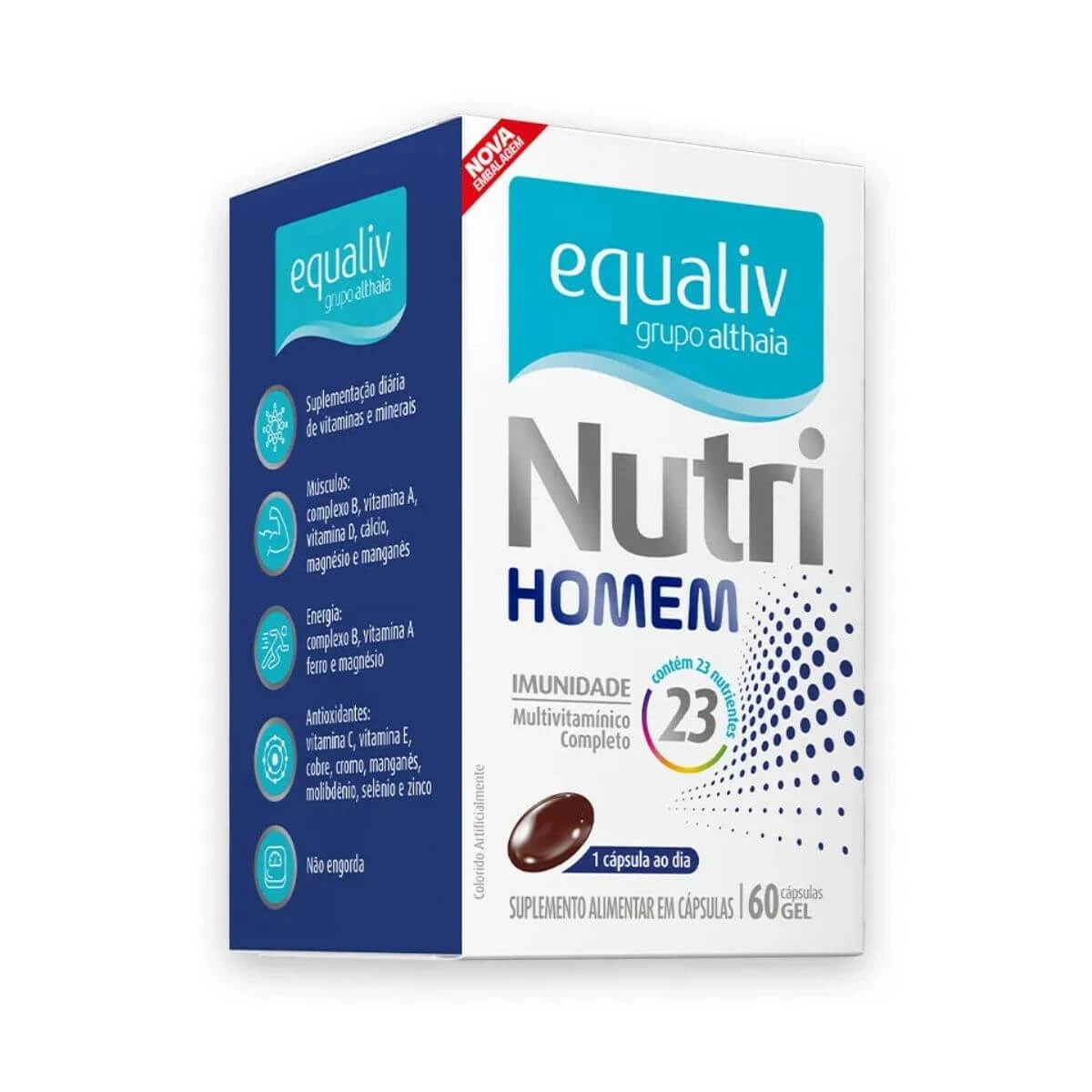 EQUALIV NUTRI HOMEM 60 CÁPSULAS — Equaliv | Farmácia Resyla