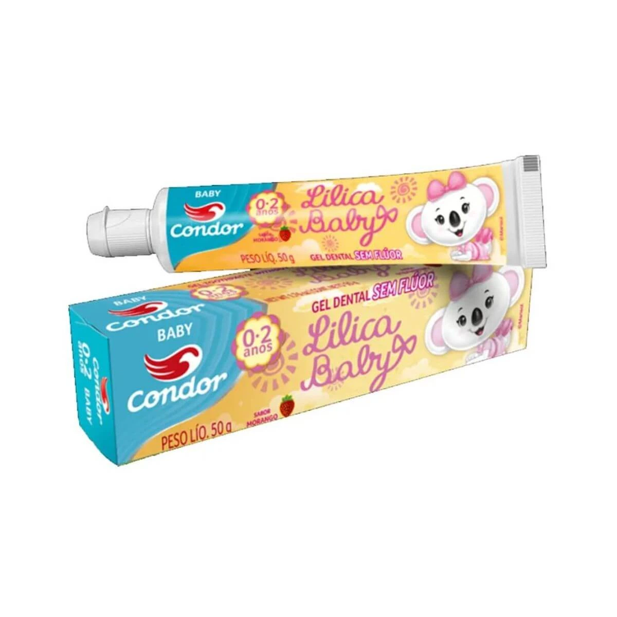 PASTA DE DENTE INFANTIL CONDOR LILICA BABY SEM FLUOR 0-2 ANOS 50G — Condor | Farmácia Resyla