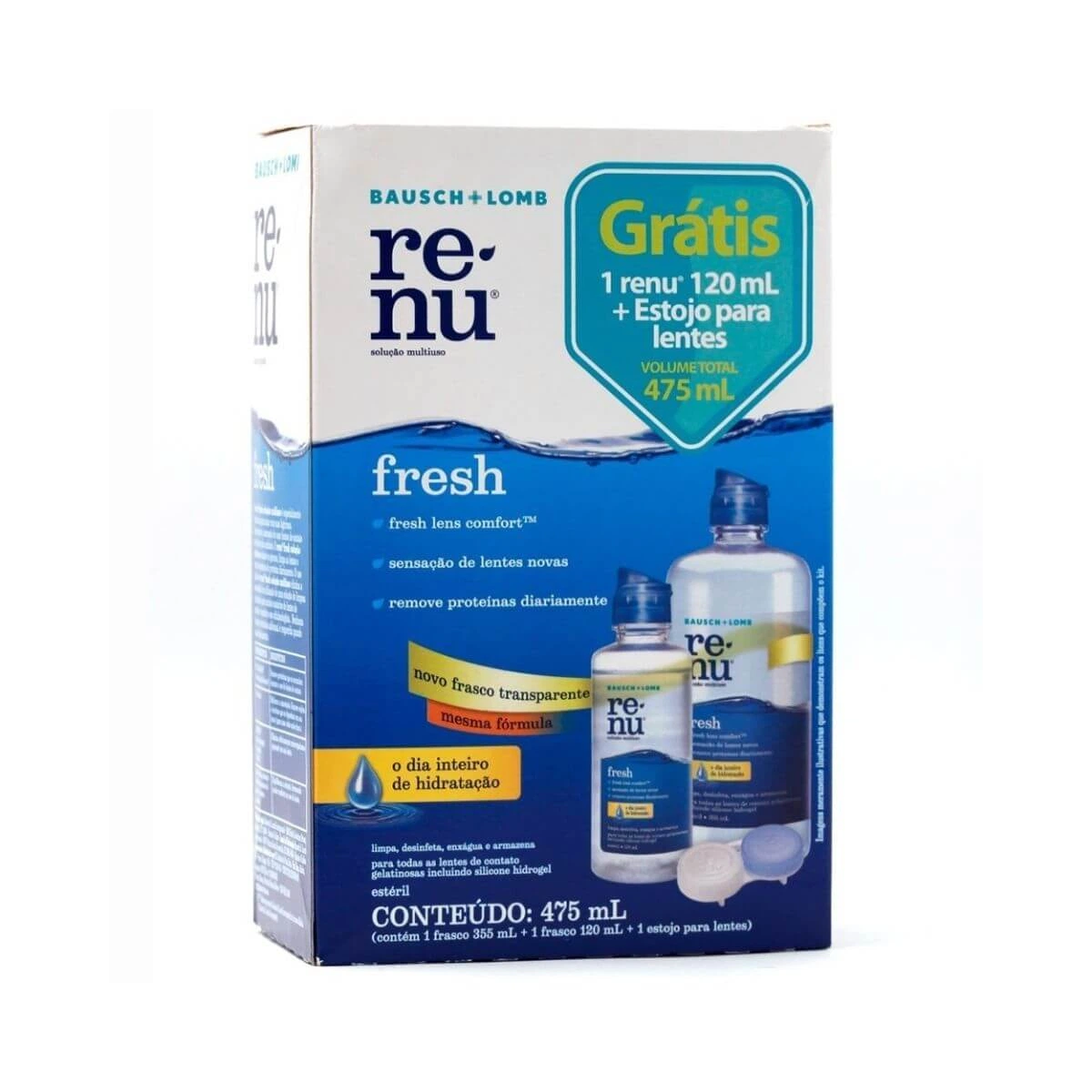 RENU FRESH 355ML + 120ML + ESTOJO LENTES - BAUSCH & LOMB — Bausch & Lomb | Farmácia Resyla