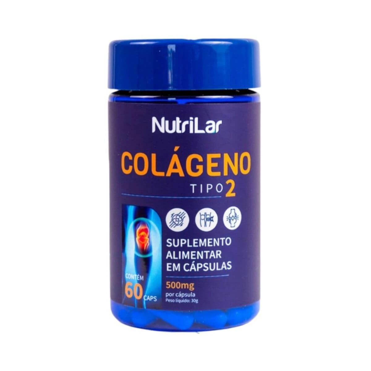 POLIVITAMÍNICO NUTRILAR COLÁGENO TIPO 2 60 CÁPSULAS - FARMALAR — Farmalar Drogarias | Farmácia Resyla