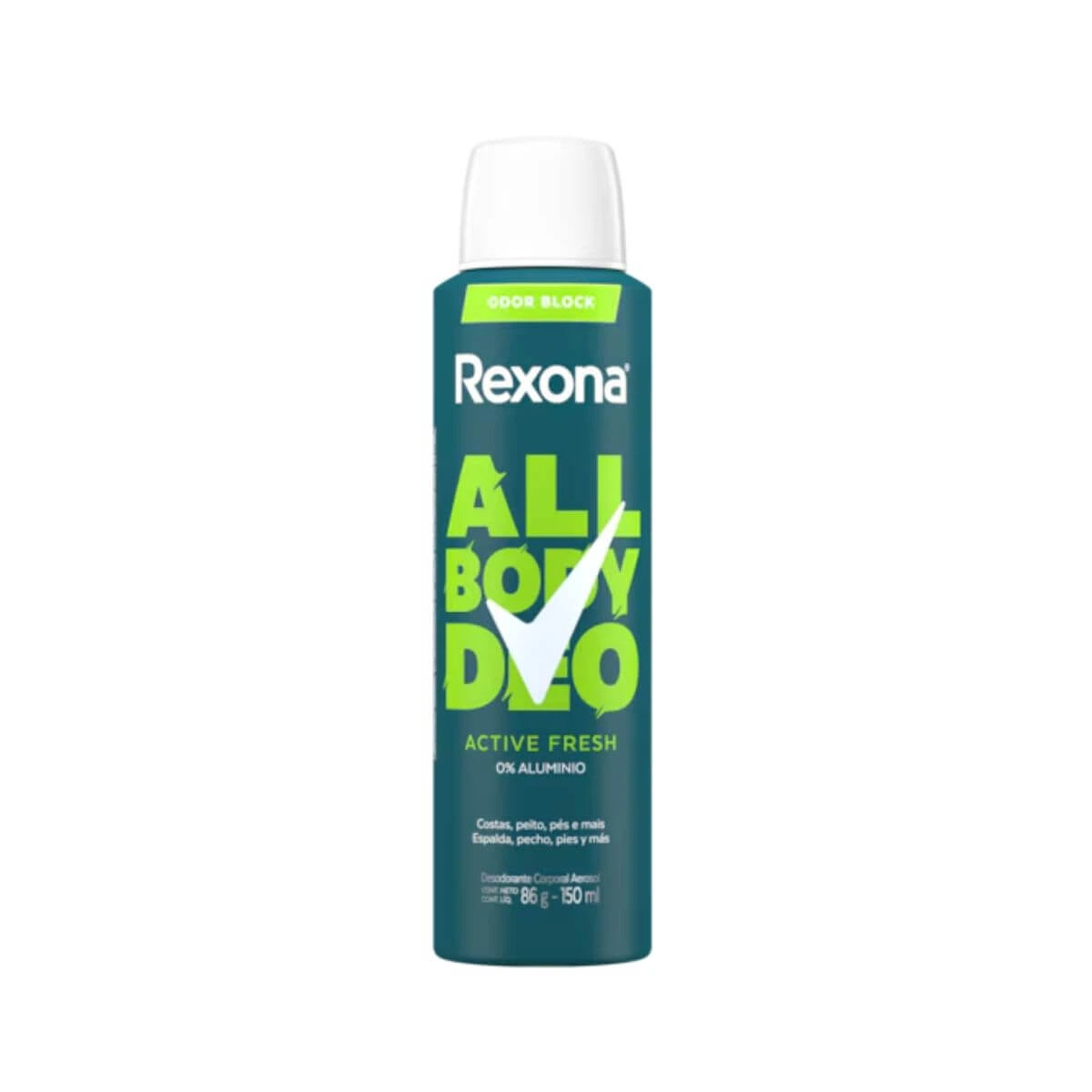DESODORANTE REXONA AERO ALL BODY ACTIVE FRESH 150ML — Rexona | Farmácia Resyla