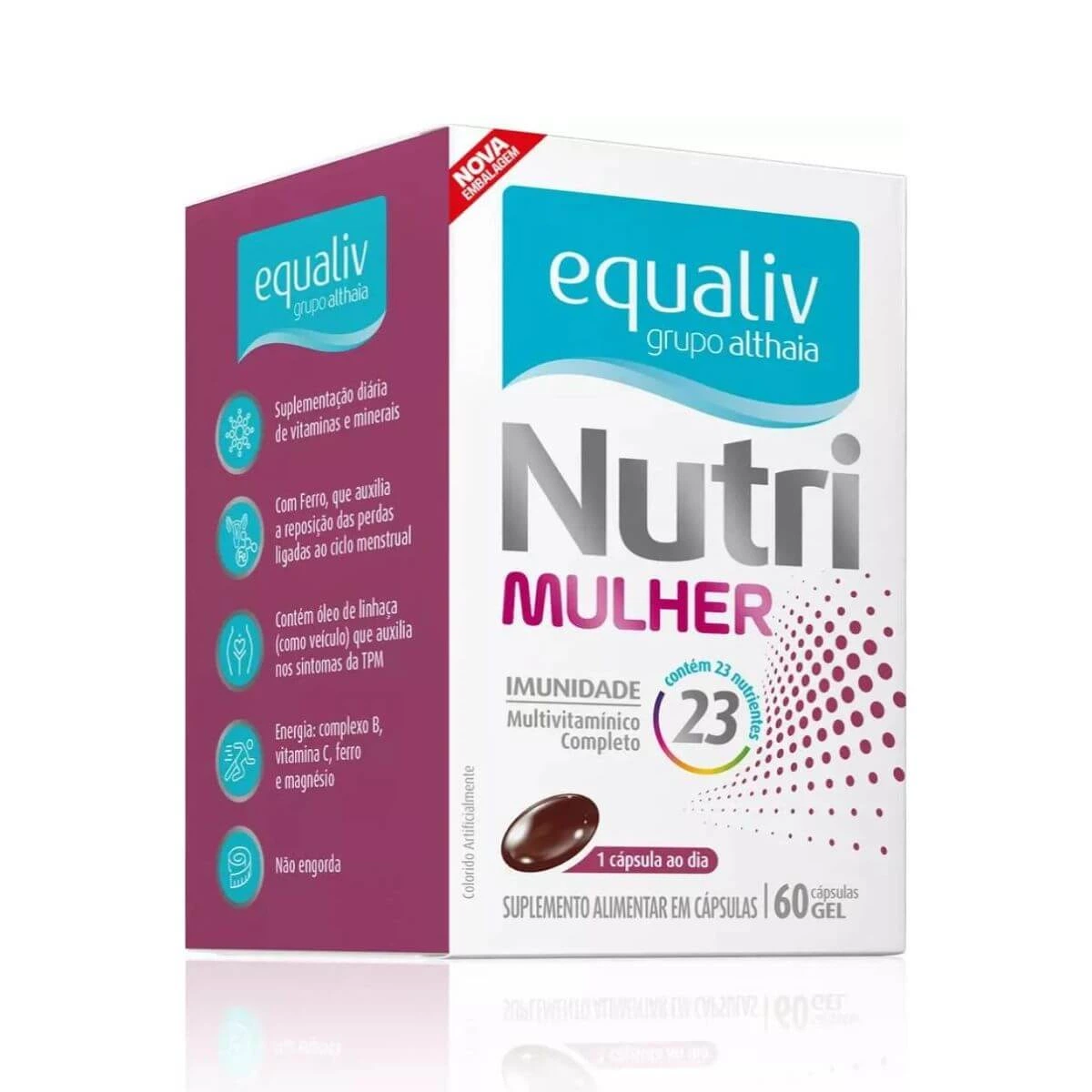 EQUALIV NUTRI MULHER 60 CÁPSULAS GEL — Equaliv | Farmácia Resyla