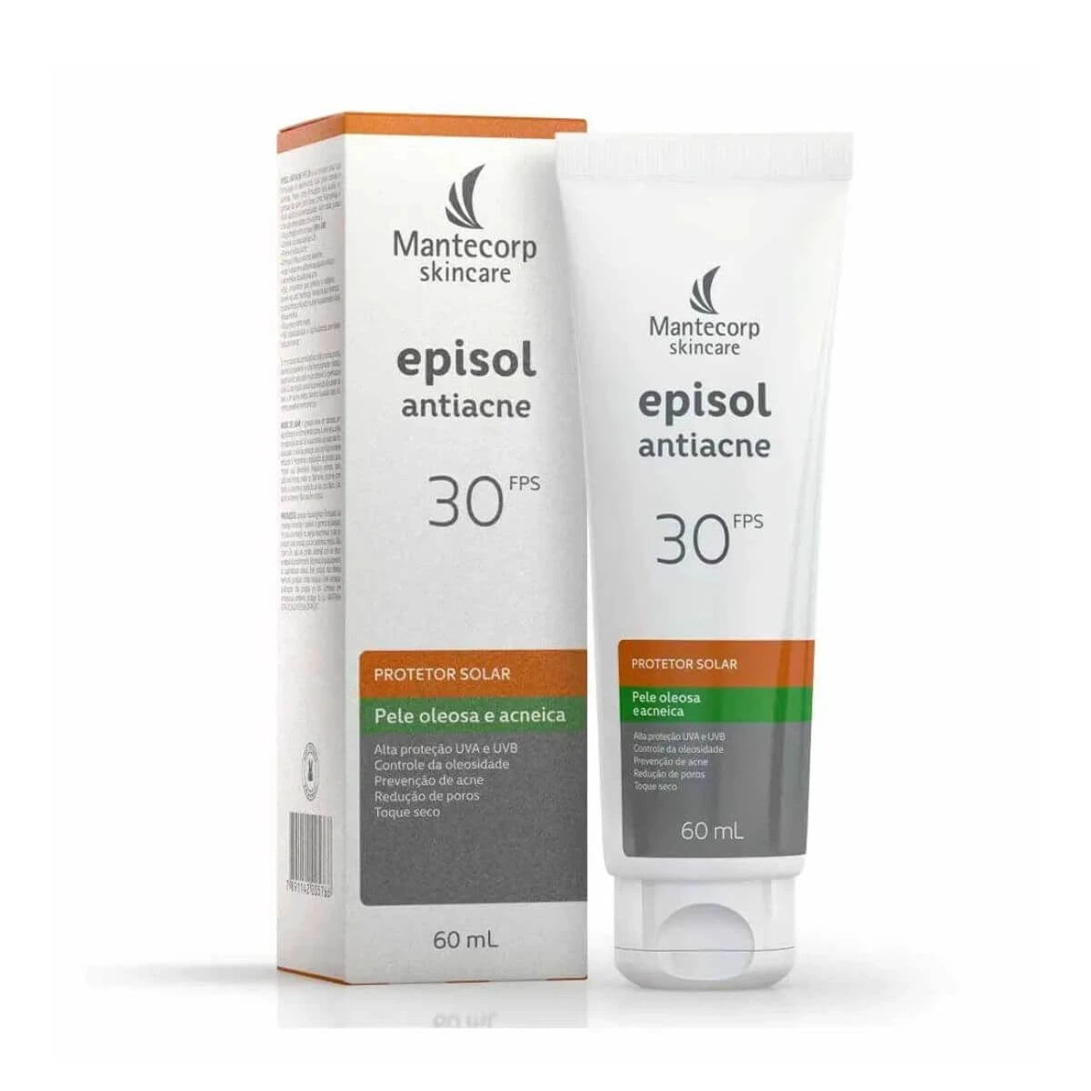 PROTETOR SOLAR FACIAL EPISOL ANTI-ACNE FPS30 60ML — MANTECORP | Farmácia Resyla