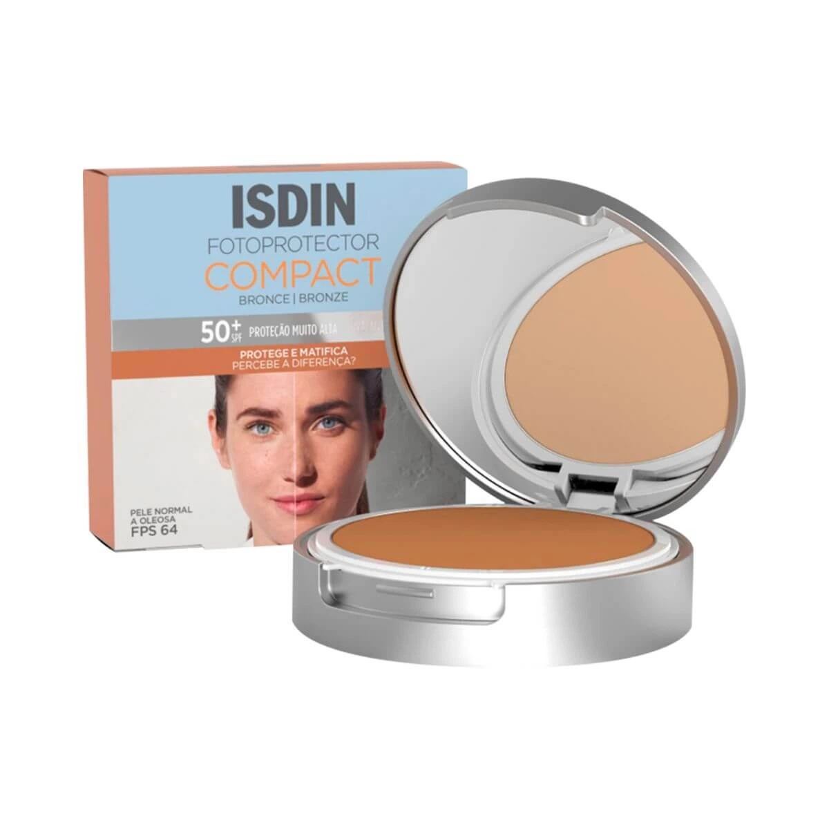PROTETOR SOLAR EM PÓ COMPACTO ISDIN FPS50 COR BRONZE 10G — Isdin | Farmácia Resyla