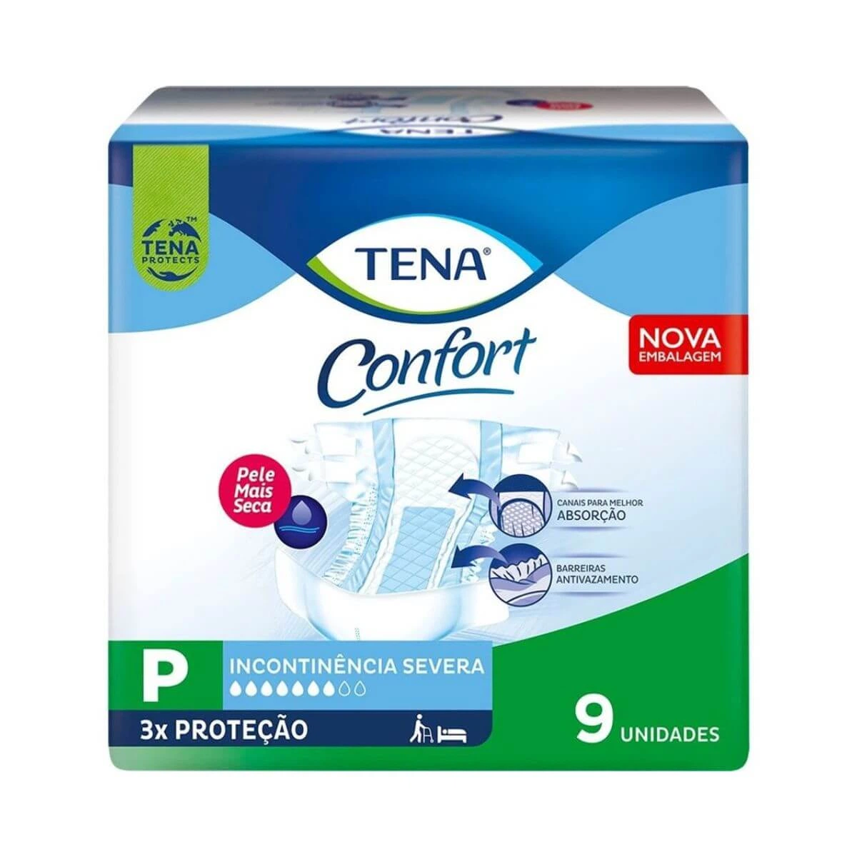 FRALDA GERIÁTRICA TENA CONFORT P C/9UN — Tena | Farmácia Resyla