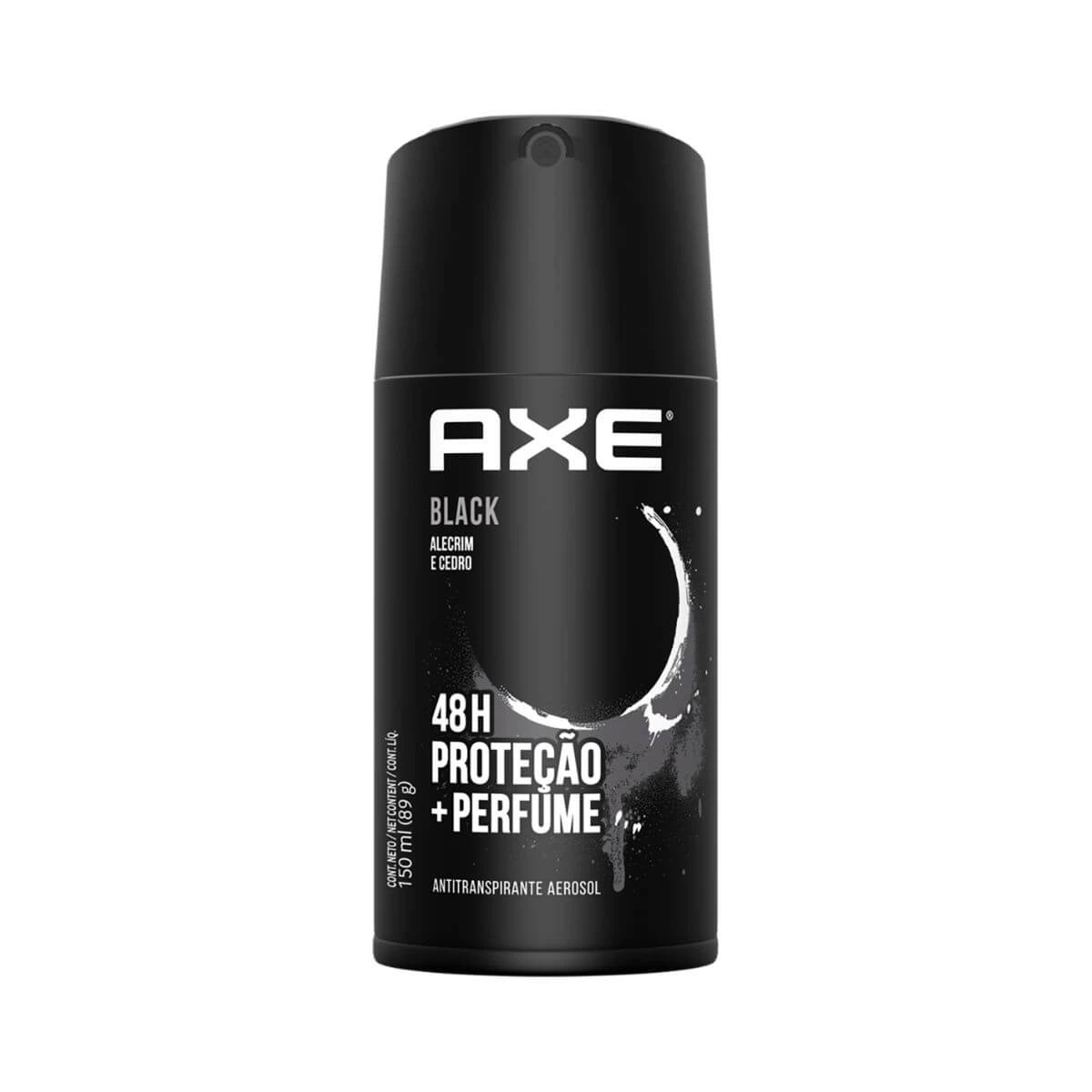 DESODORANTE ANTITRANSPIRANTE AEROSOL AXE BLACK MASCULINO 150ML — Axe | Farmácia Resyla